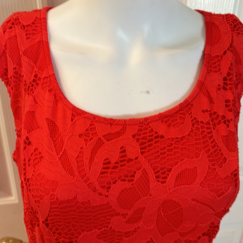 Ronni Nicole red lace dress size 6 - Picture 2 of 7